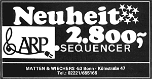 Anzeige im Fachblatt 9/1976